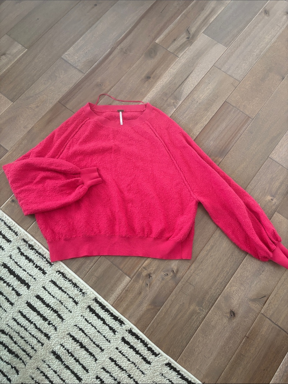 Free People Women’s Bright Pink Pullover Sweater